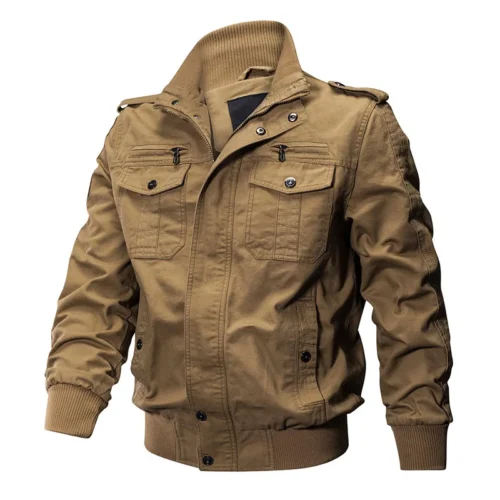 New Workwear Pilot Spring Autumn Coats Men's Jackets Military Tactical Multi Pocket Tops Men's Clothing