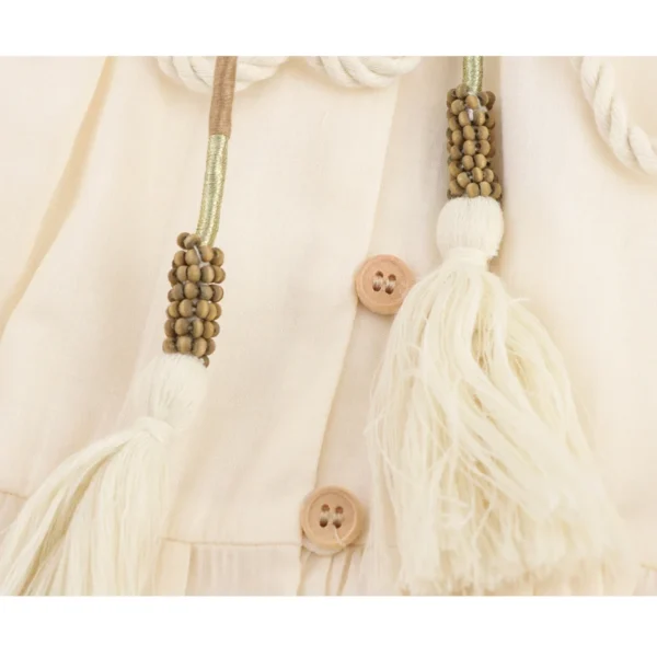 MUJER Flower Embroidered Mini Dress Women Tassel Pleated Short Dresses for Woman Summer Beach Women's Dress Boho Dress Woman