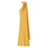 VEITCHE Elegant Women's Soft Silk Satin Long Dress Halter Backless Sleeveless Maxi Dresses Summer Lady Long Ribbon Party Gowns