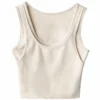 CHIC VEN Fashion Women Tanks Slim Solid Design Camisole Vest Female Short Sleeveless Top U-neck Tees Spring Summer 2026