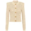 SML High Quality Fashion Elastic Knitted Fabric Labyrinth Hollow Round Neck Single breasted Long Sleeve Slim Fit Women Cardigan