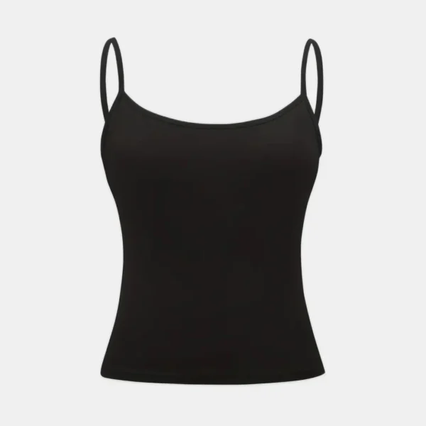 Women Tank Top Strap Slim Top for Summer Fashion Versatile Casual Breathable Micro Elastic Fabric Sleeveless Strap Top