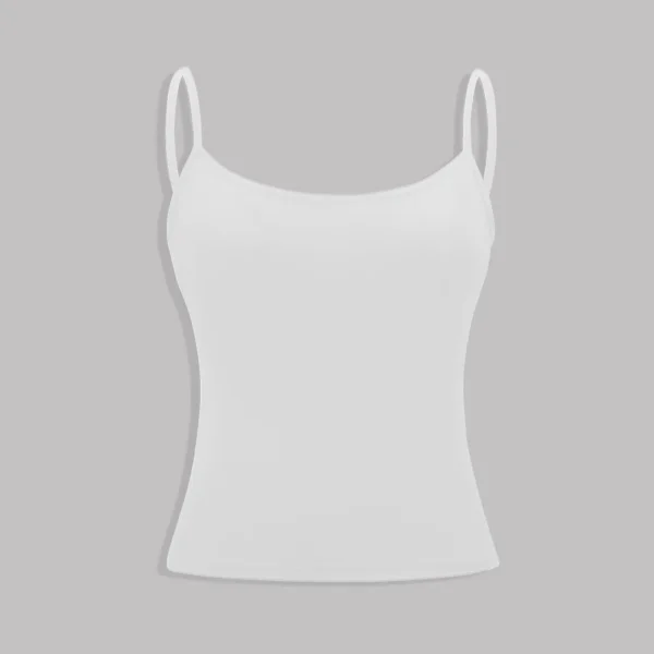 Women Tank Top Strap Slim Top for Summer Fashion Versatile Casual Breathable Micro Elastic Fabric Sleeveless Strap Top