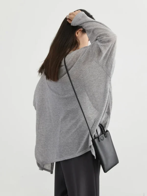 CHIC VEN Women Cardigan New V-neck Long Sleeved Female Shirt Female Jumpers Sun Protection Woman Sweaters Spring Summer New 2026