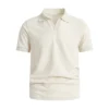 Men's Summer Casual Breathable Comfortable Polo Shirt Men's Solid Color High Quality Waffle Short Sleeve T-Shirt Tops