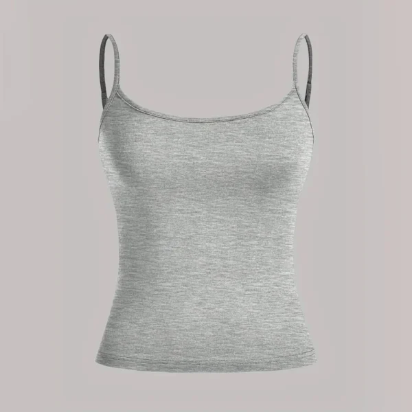 Women Tank Top Strap Slim Top for Summer Fashion Versatile Casual Breathable Micro Elastic Fabric Sleeveless Strap Top