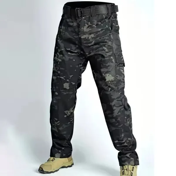 Multi-Pocket Men's Tactical Casual Pants Cargo Pants Outdoor Hiking Trousers Wear-Resistant Training Overalls