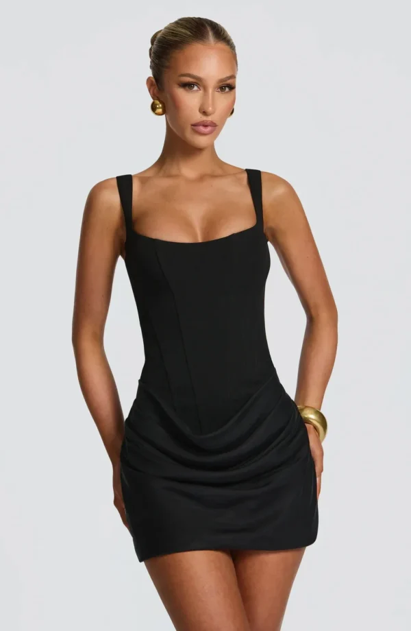 French Style Women Ruched Short Dress Fashion Summer Party Evening Gown Spaghetti Strap Bodycon Sexy Bandage Corset Mini Dress