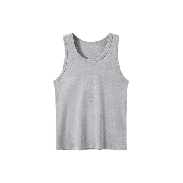1Pcs Four Seasons Men's Cotton Joker Vest Teenagers Simple Fit Sports Fitness T-shirt Middle-aged Casual Sleeveless Shirt