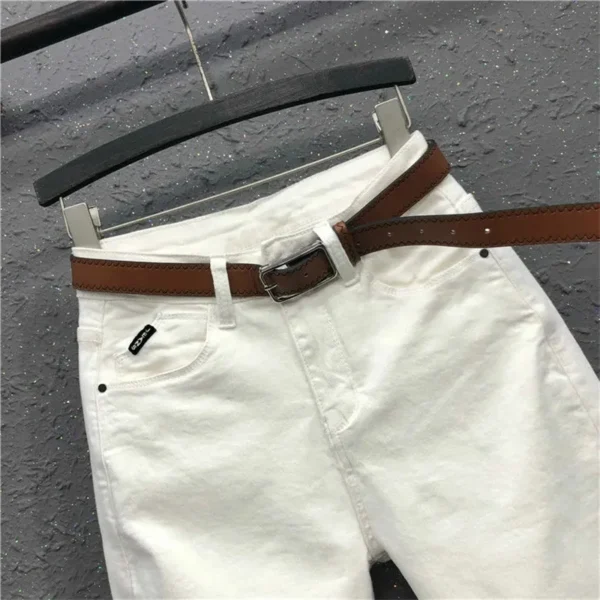 High Elastic Large Size Jeans Women's Casual Haren Pants 2023 Spring Summer Korean Ankle-Length Denim Pants Lady High Waist Jean