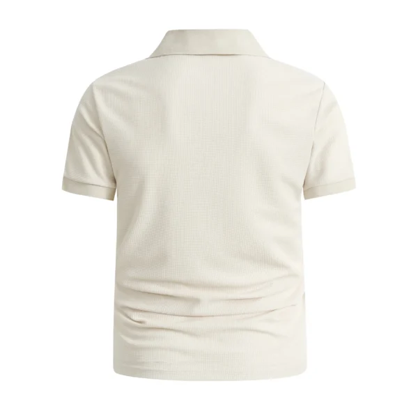 Men's Summer Casual Breathable Comfortable Polo Shirt Men's Solid Color High Quality Waffle Short Sleeve T-Shirt Tops