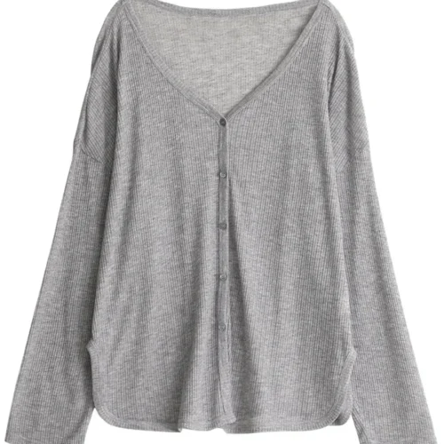 CHIC VEN Women Cardigan New V-neck Long Sleeved Female Shirt Female Jumpers Sun Protection Woman Sweaters Spring Summer New 2026