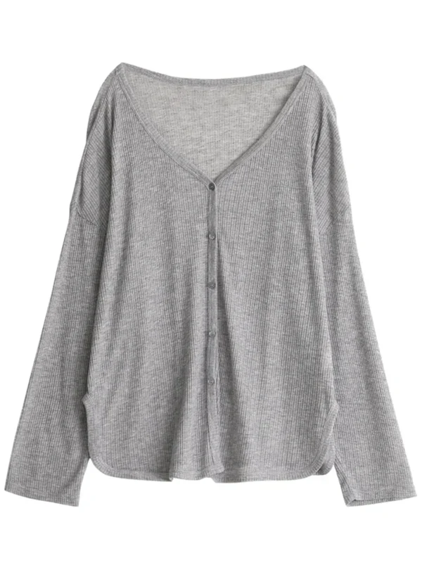 CHIC VEN Women Cardigan New V-neck Long Sleeved Female Shirt Female Jumpers Sun Protection Woman Sweaters Spring Summer New 2026