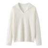 100% pure cashmere sweater, loose twist brand counter, genuine base layer, high-end soft polo scissor-neck sweater